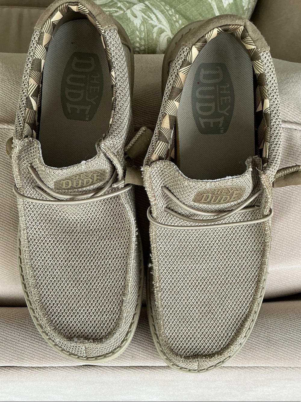 Hey Dude Mesh Slip-On Loafers in Tan